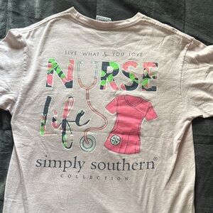 Simply Southern Nurse Life Tee - Light Pink